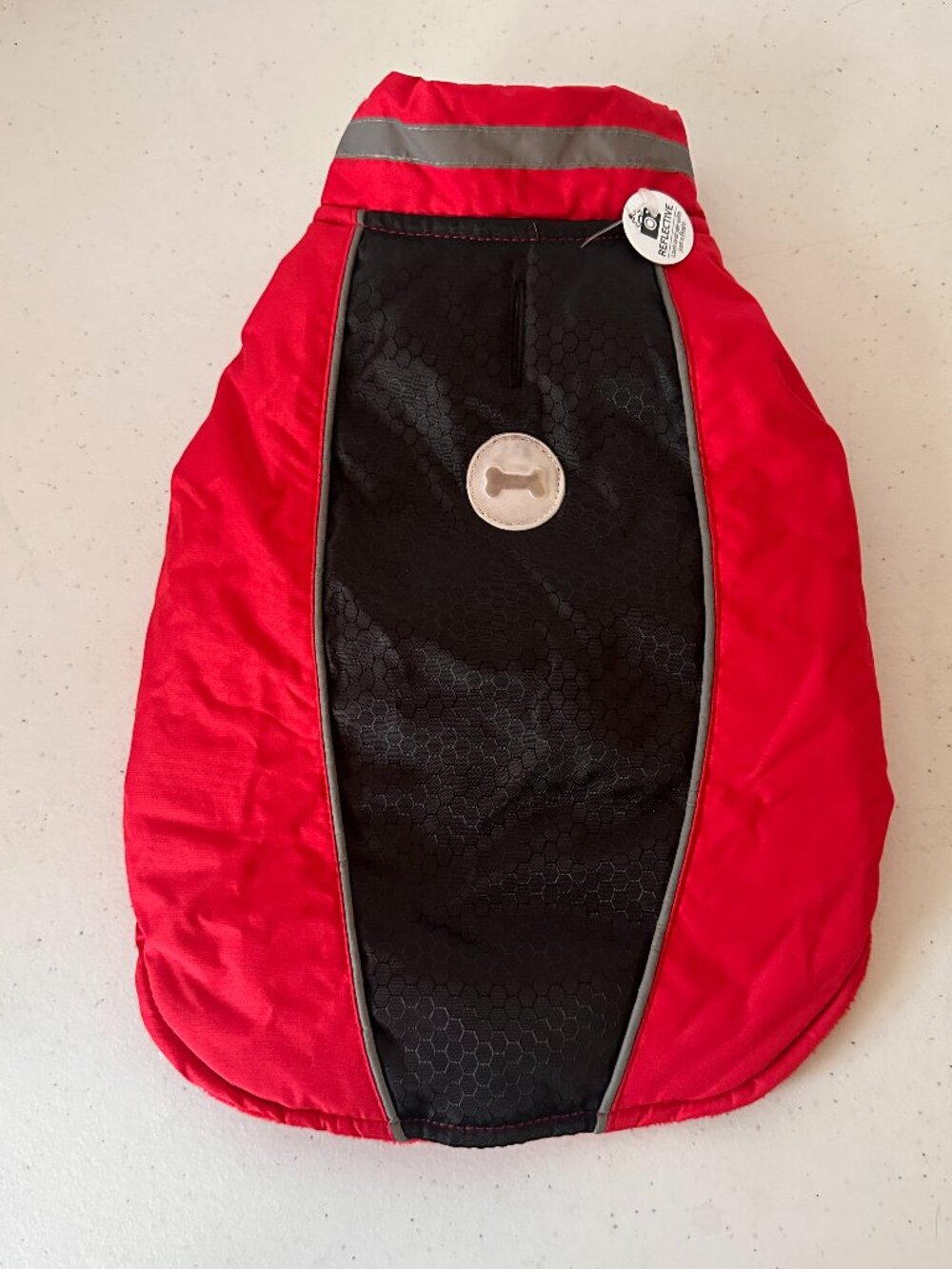 Simply Wag Reflective Dog Jacket Size S Red Black – Warm Pet Apparel